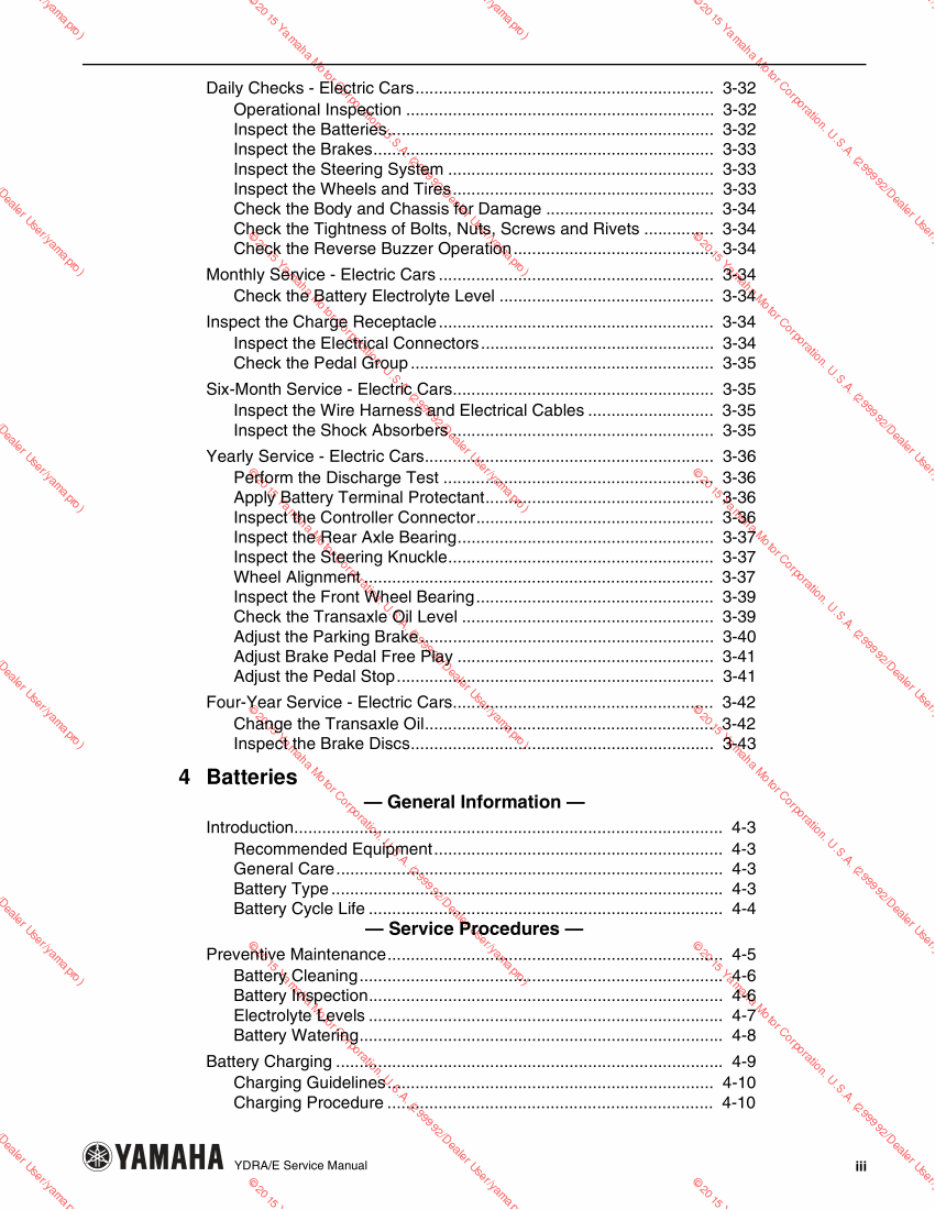 2007 Yamaha Golf Cart YDRA YDRE Service & Repair Manual preview img 8