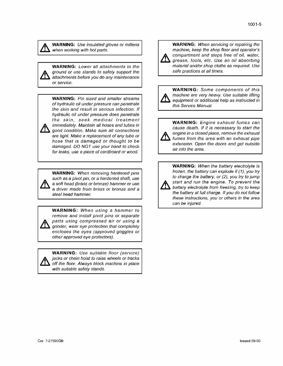 Case CX210 Crawler Excavator Workshop Repair Service Manual preview img 9