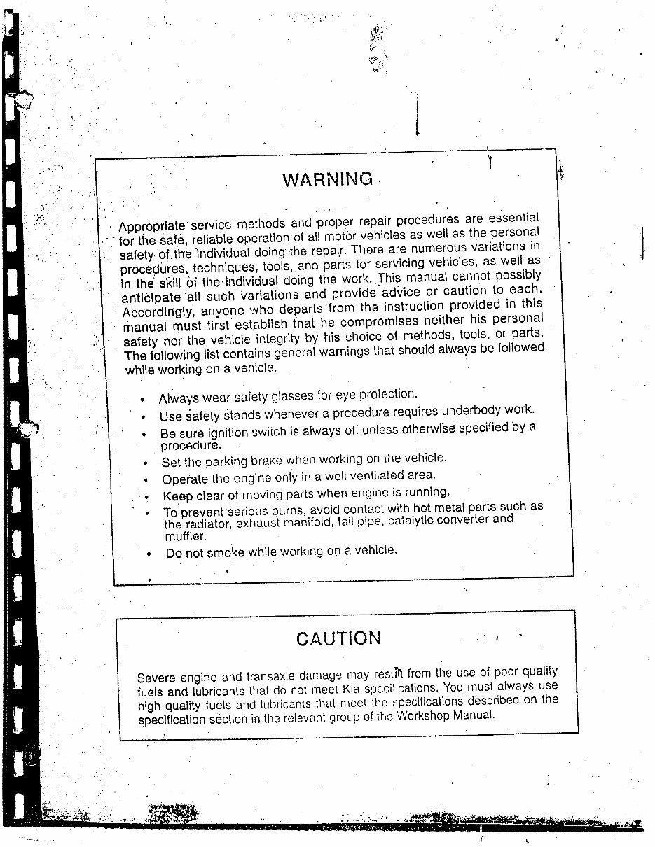 2003 Kia Pregio Service & Repair Manual preview img 2