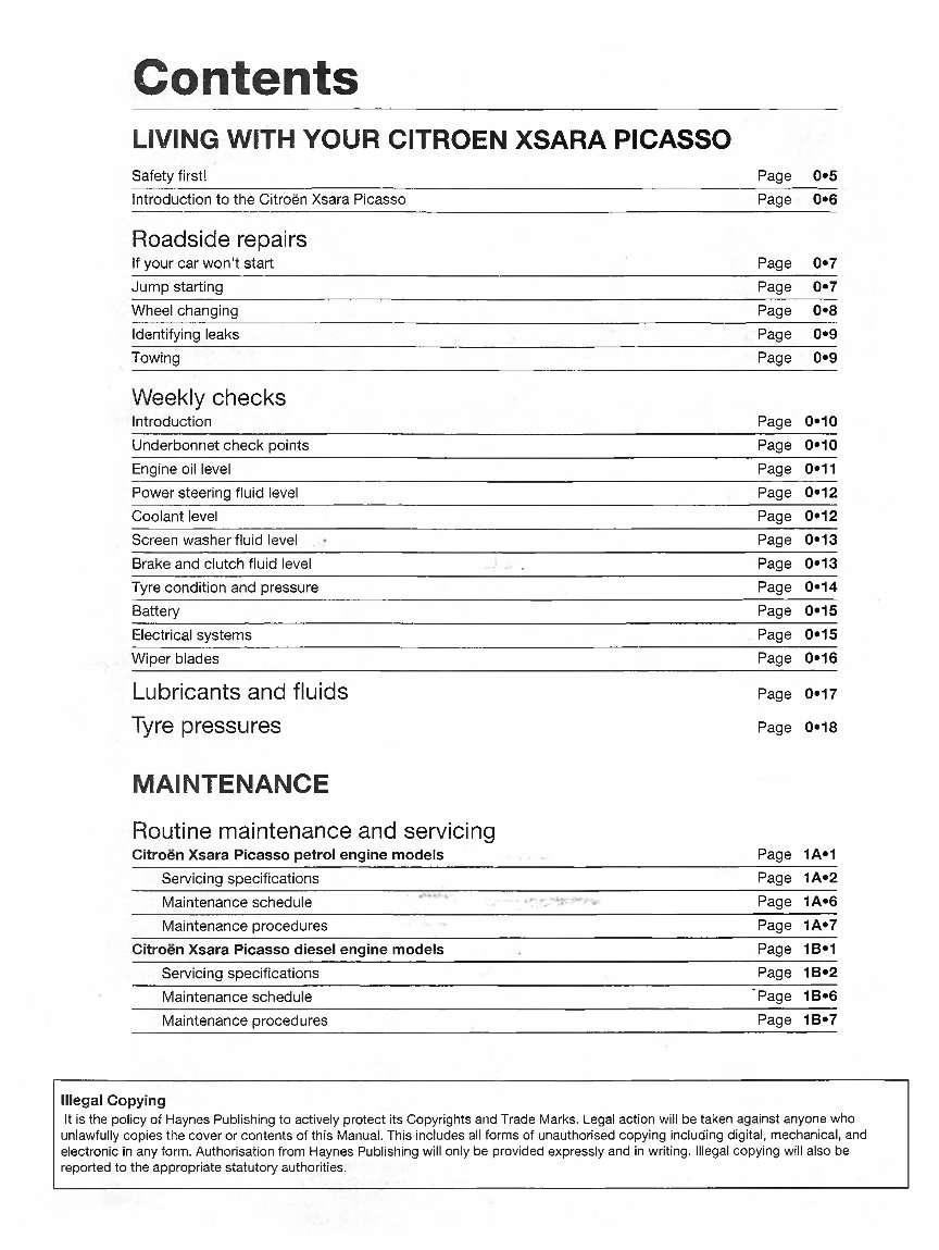 2000-2002 Citroen Xsara Picasso Service & Repair Manual preview img 4