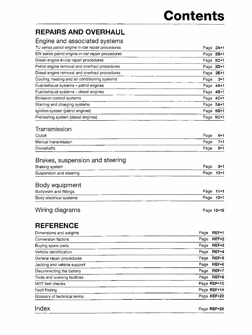 2000-2002 Citroen Xsara Picasso Service & Repair Manual preview img 5