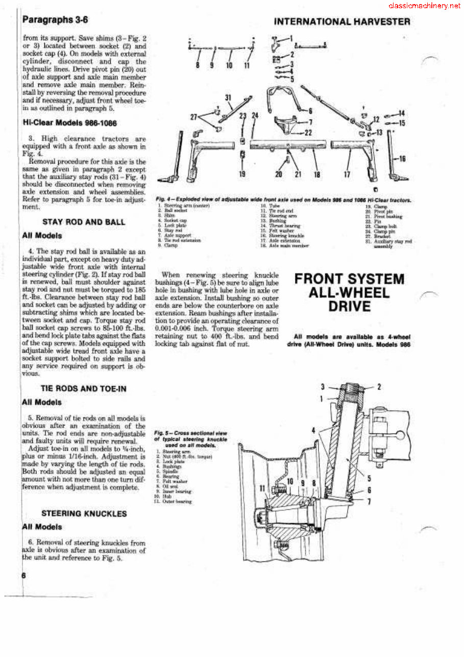 International Harvester 1086 Tractor Complete Workshop Service Repair Manual preview img 6