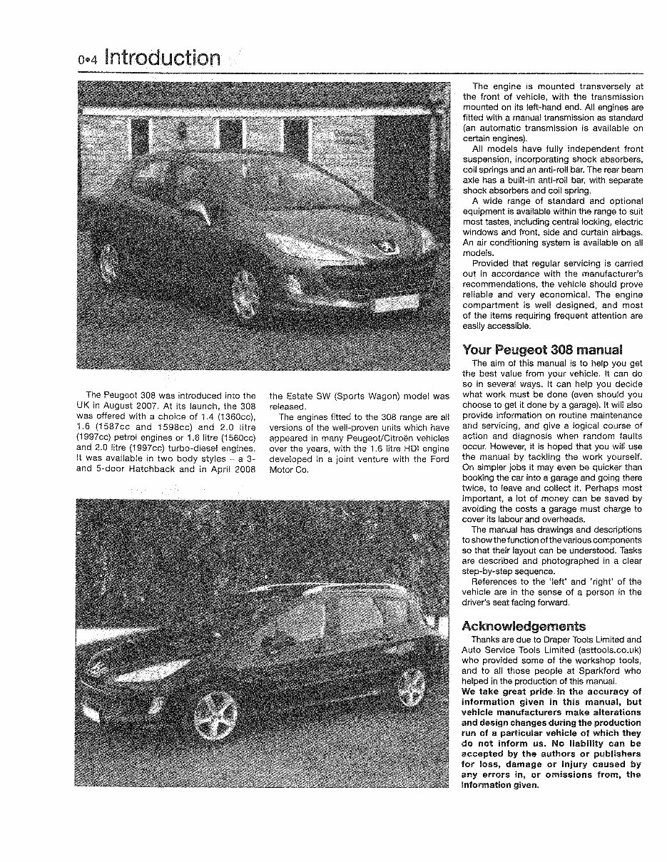 2007-2013 Peugeot 308 Petrol & Diesel Service & Repair Manual preview img 3