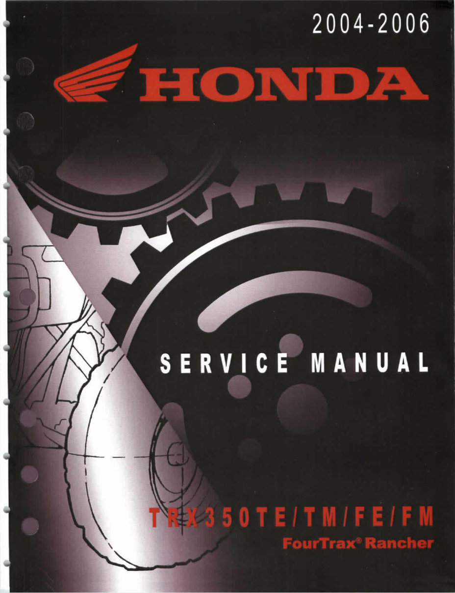  2004-2006 Honda Rancher 350 Repair Manual TRX 350 preview img 1