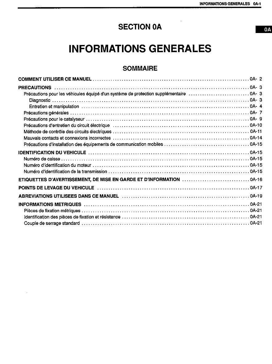 Suzuki Jimny SN14 Workshop Manual preview img 4