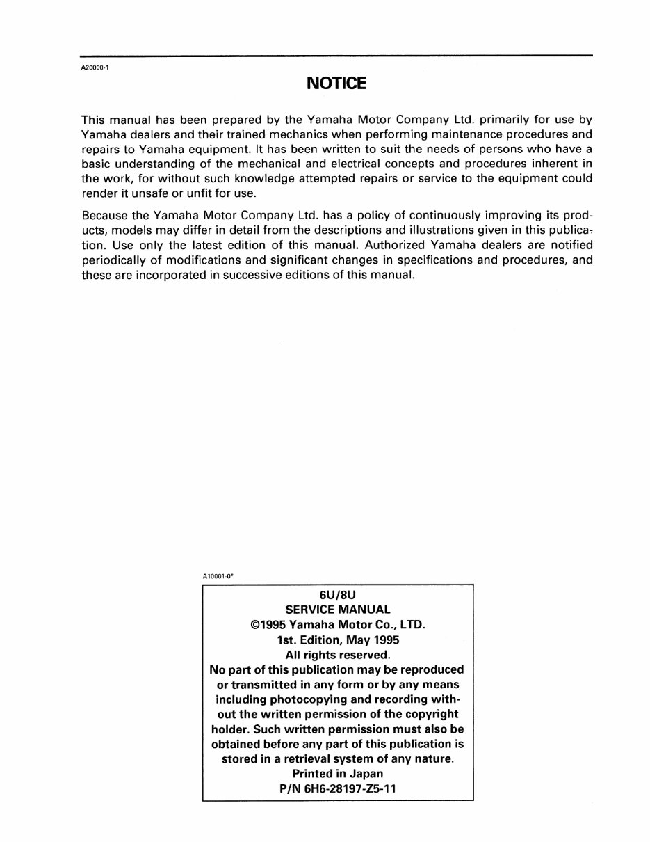 1997-2003 Yamaha 8hp 2 Stroke Outboard Service & Repair Manual preview img 2