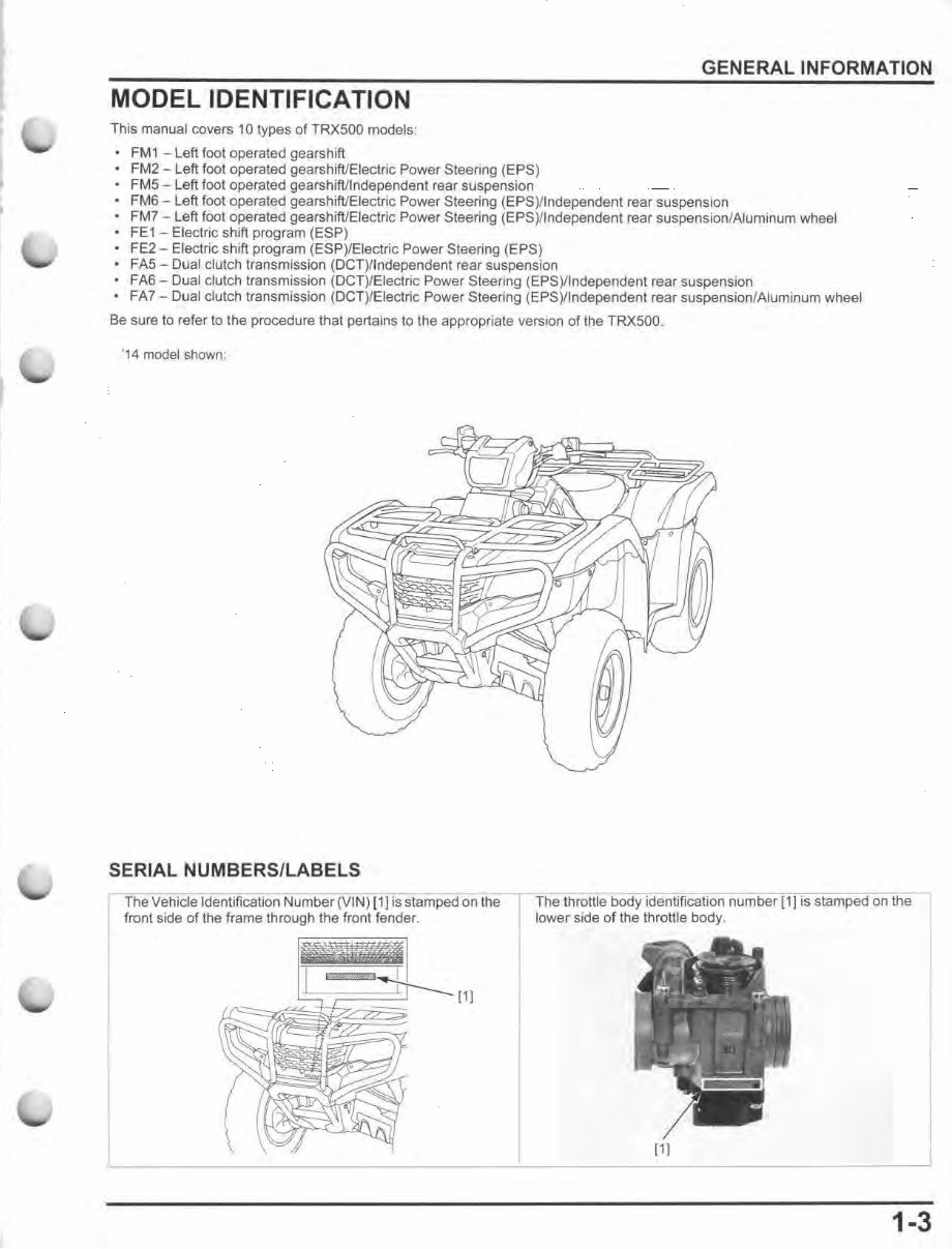 2014-2016 Honda Foreman (TRX500) Service & Repair Manual preview img 9
