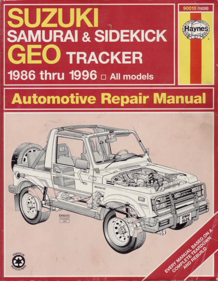 SUZUKI SAMURAI SJ Service Repair Manual preview img 1