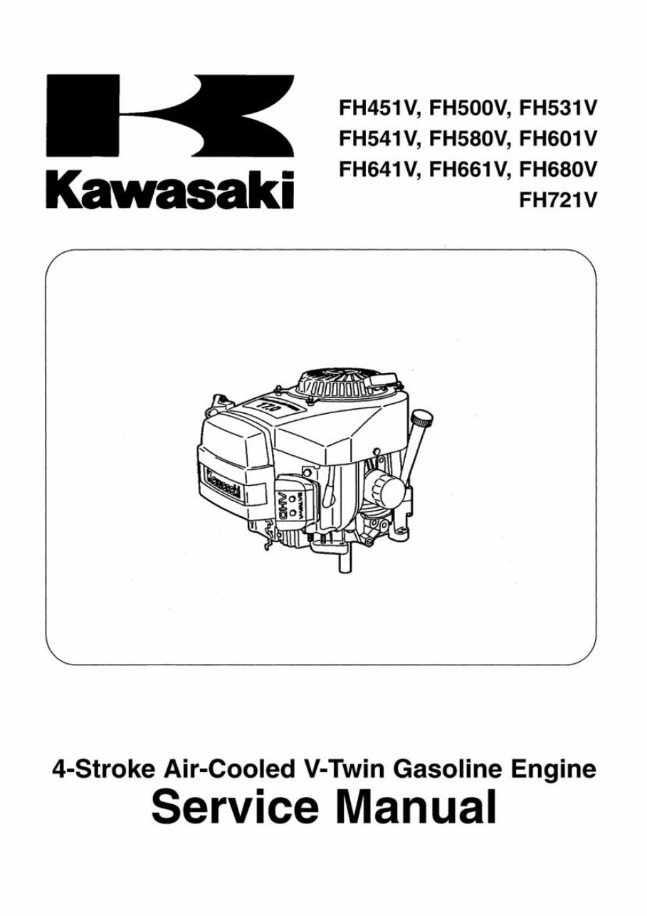 Kawasaki FH541V, FH580V & FH601V Gas Engine Service Repair Manual - IMPROVED - preview img 1