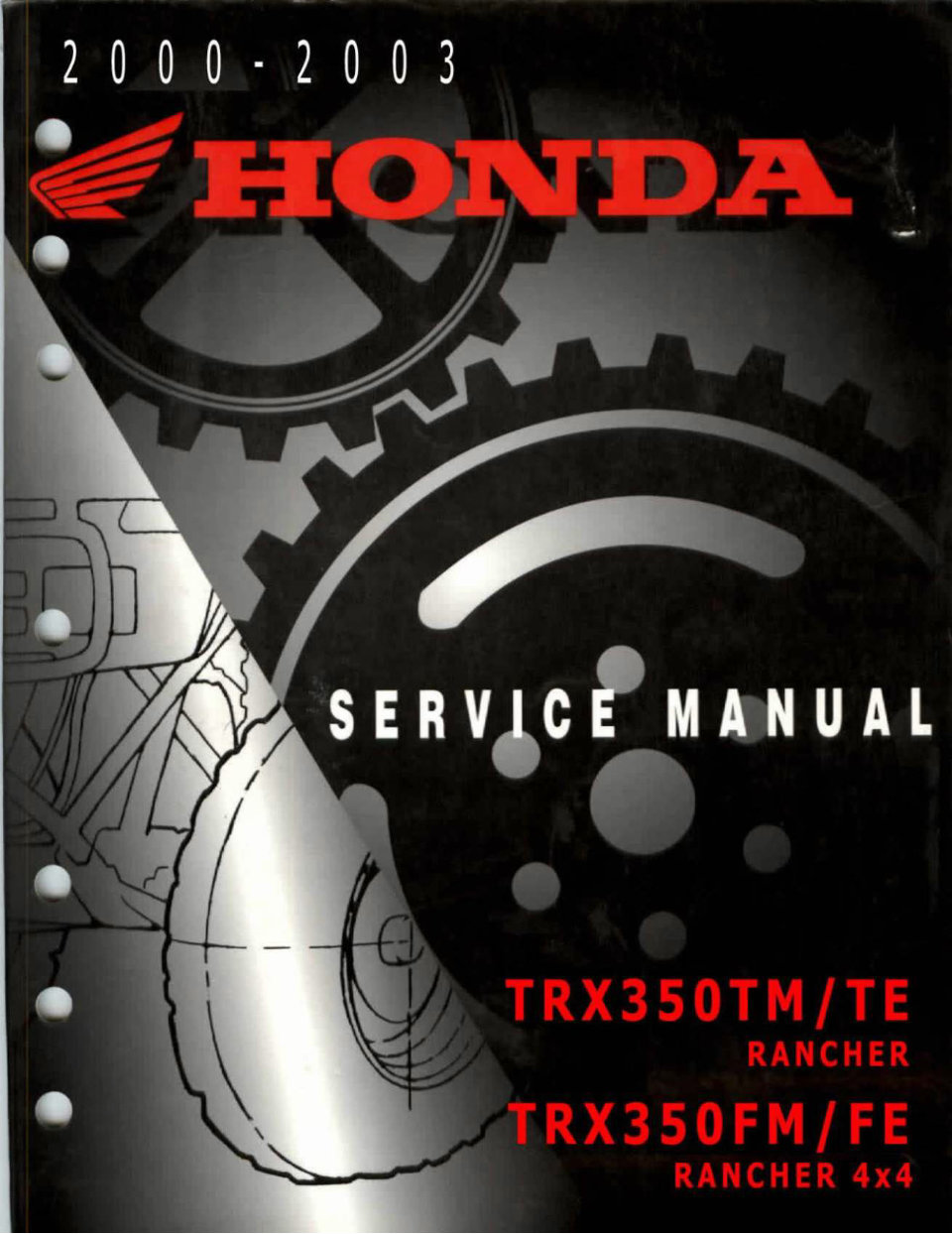2000-2003 Honda TRX350FM TRX350FE Rancher 4x4 Service & Repair Manual preview img 1