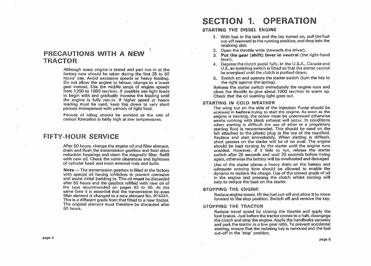 David Brown 880 Selectamatic /Selectamatic Livedrive Instruction Manual preview img 4
