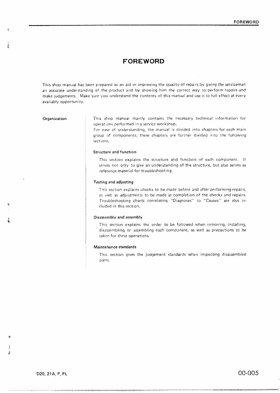 Komatsu D21A-5 Bulldozer Workshop Repair Service Manual preview img 3