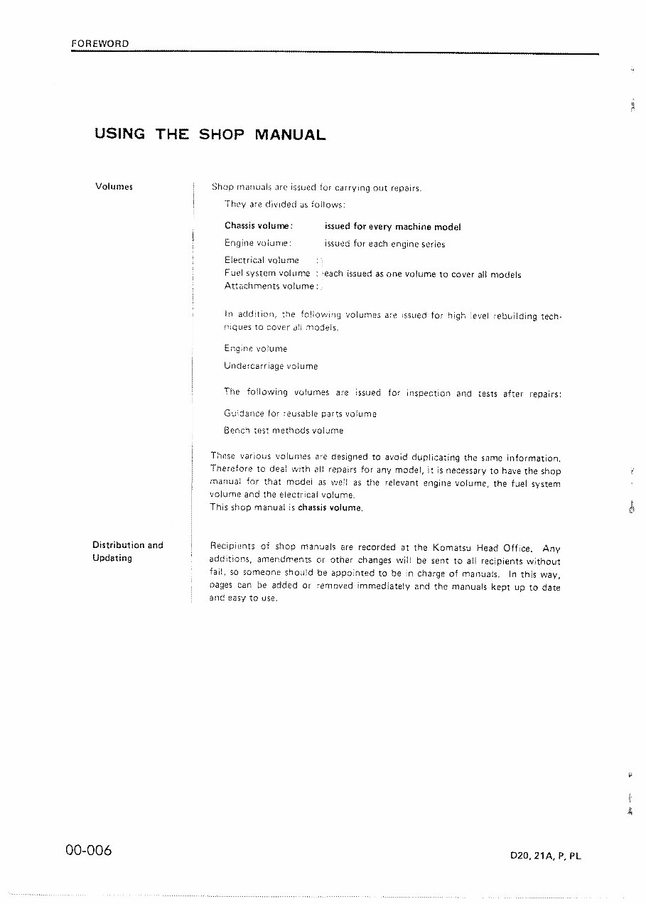 Komatsu D21A-5 Bulldozer Workshop Repair Service Manual preview img 4