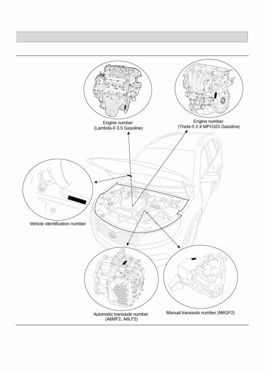 KIA Sorento 4CYL (2.4L GDI) 2012 OEM Factory Shop Service repair manual FSM preview img 1