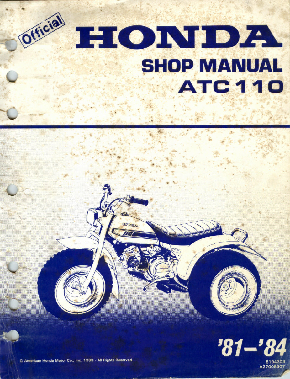 1981-1985 ATC110 Service & Repair Manual preview img 1
