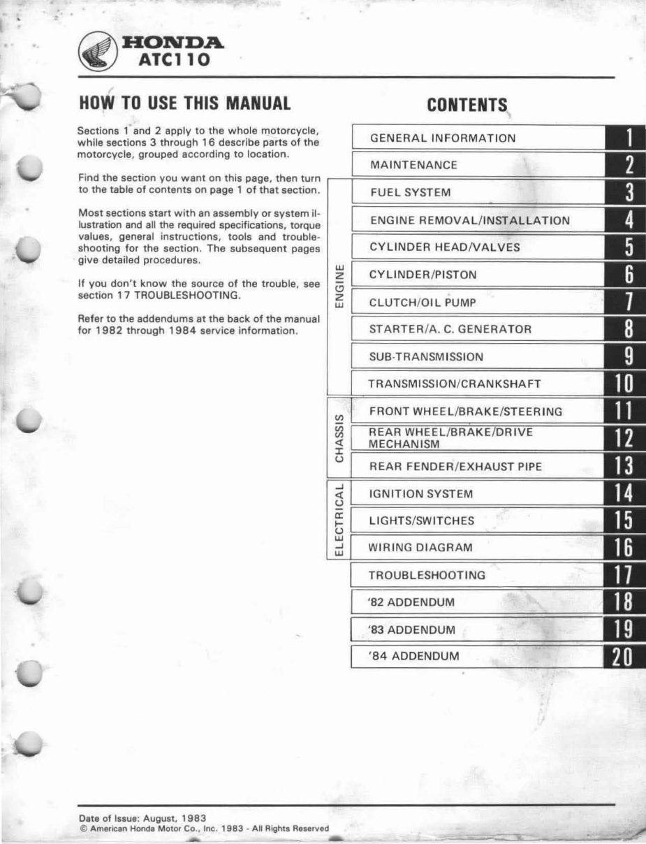 1981-1985 ATC110 Service & Repair Manual preview img 3