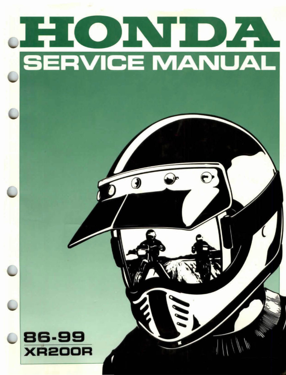 1986-1999 XR200R Service & Repair Manual preview img 1