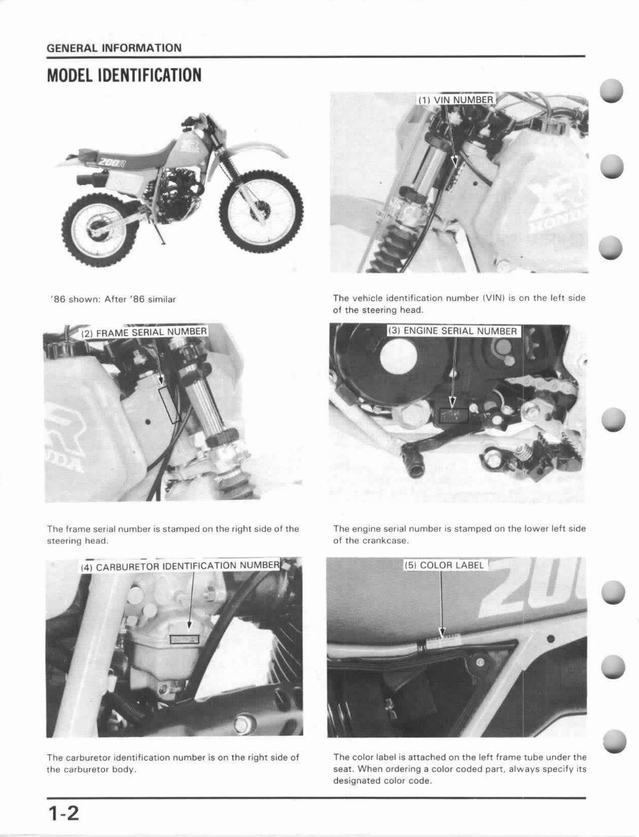1986-1999 XR200R Service & Repair Manual preview img 6