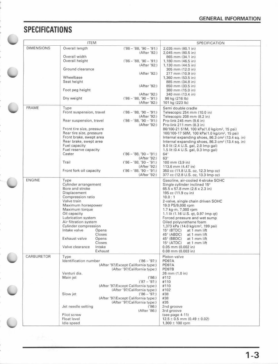 1986-1999 XR200R Service & Repair Manual preview img 7
