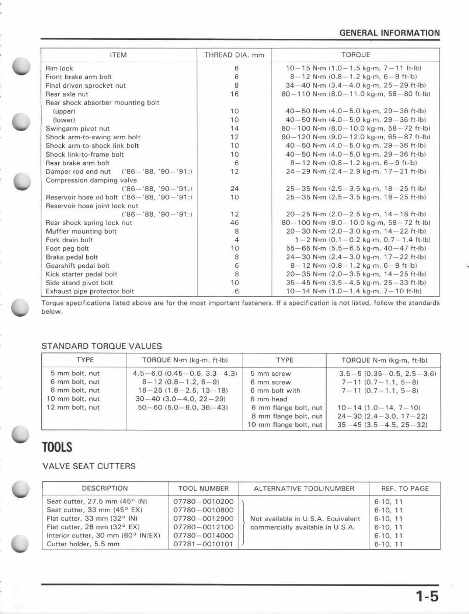 1986-1999 XR200R Service & Repair Manual preview img 9