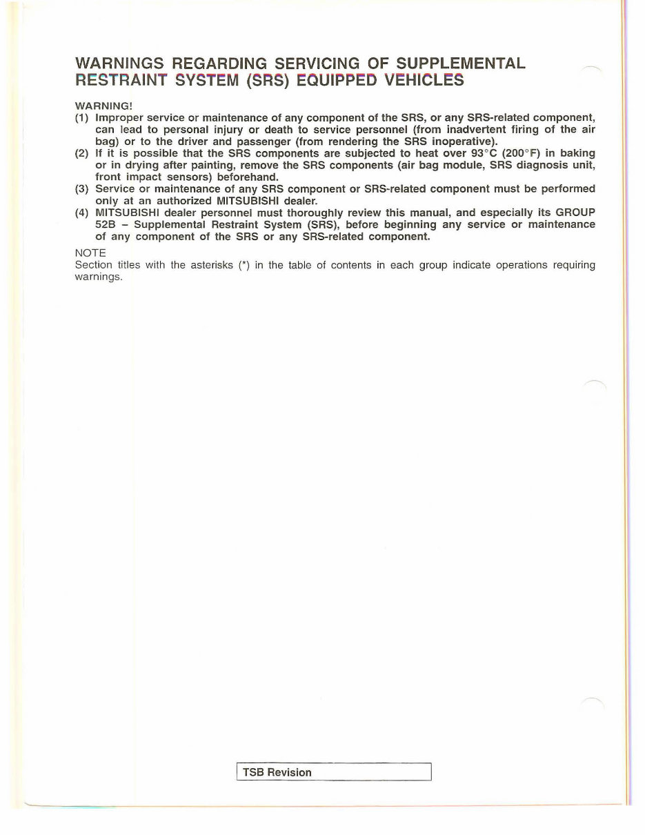 1997-1999 Mitsubishi Montero Sport Service & Repair Manual preview img 4