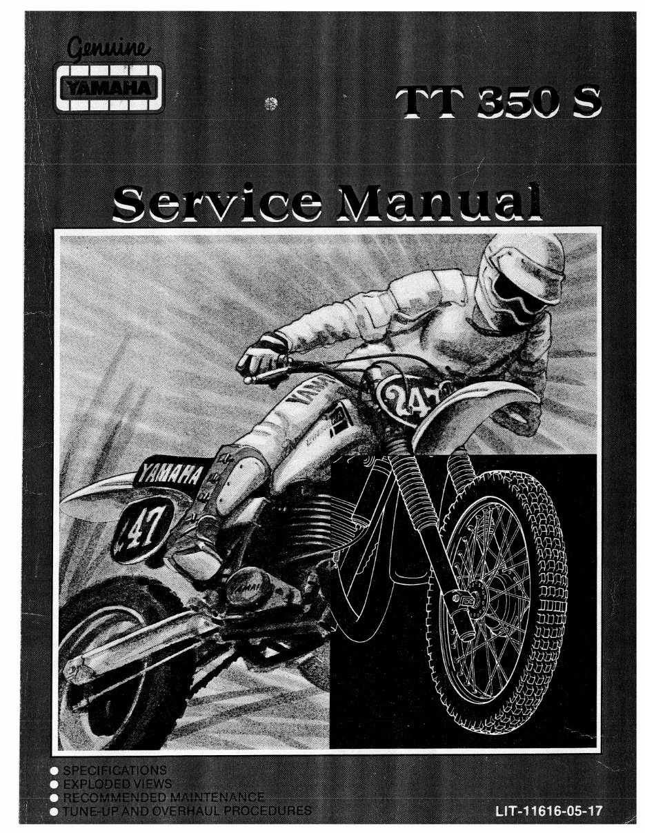 YAMAHA MOTOCYCLES TT350S 1985 Full Service Repair Manual preview img 1