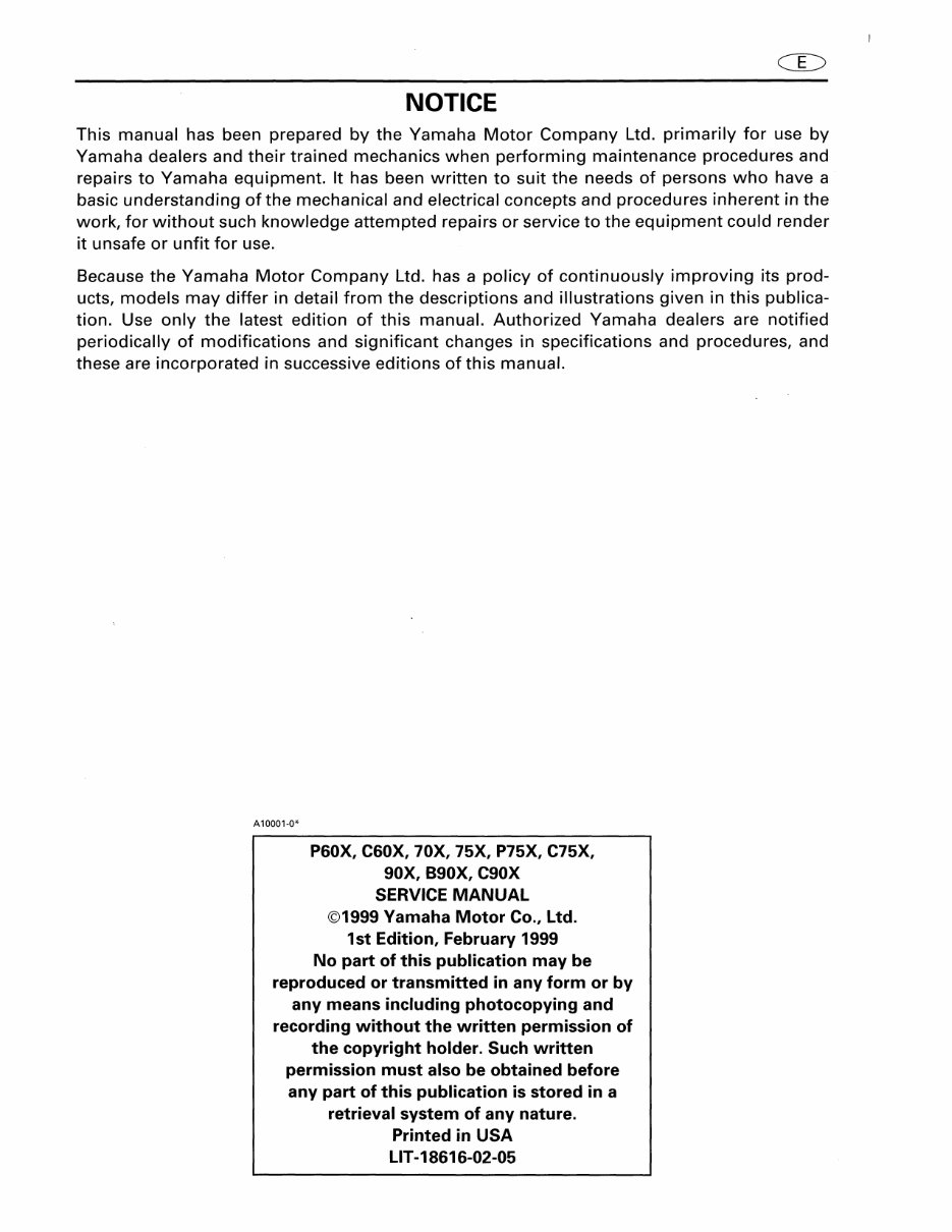 2001 Yamaha 70 HP Outboard Service & Repair Manual preview img 3
