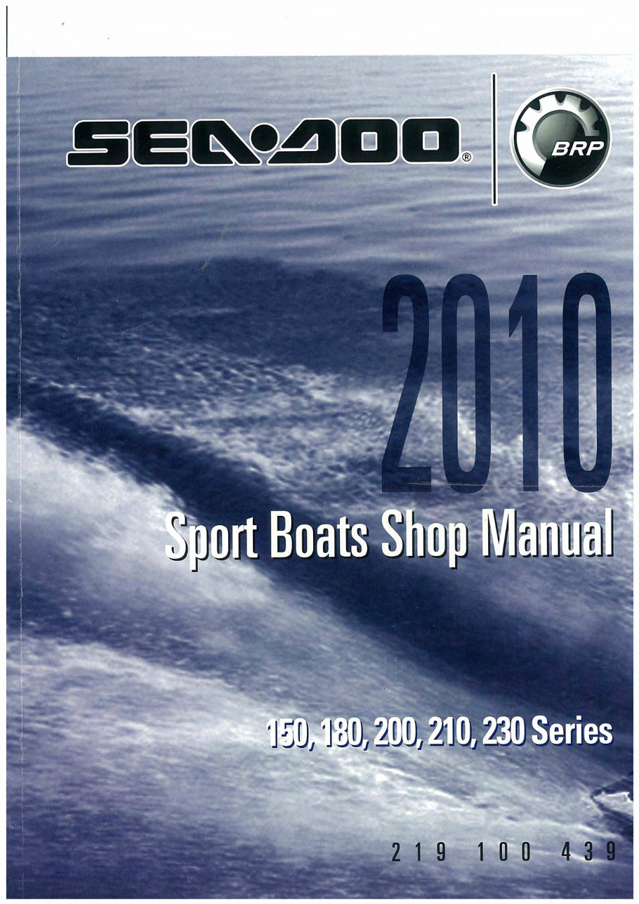2010 Sea-Doo 210 Challenger, 210 Challenger SE Personal Watercrafts OEM Service & Repair Manual preview img 1