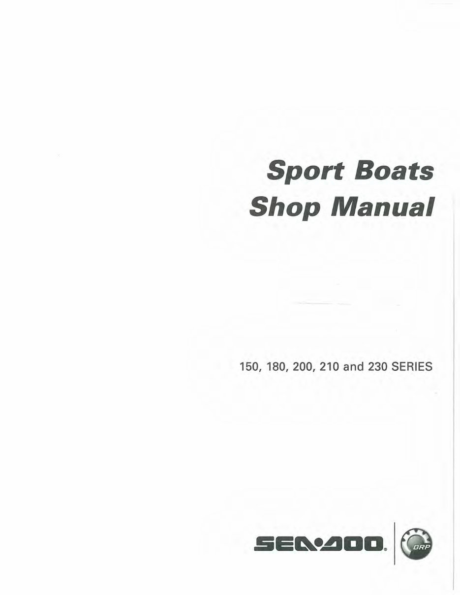 2010 Sea-Doo 210 Challenger, 210 Challenger SE Personal Watercrafts OEM Service & Repair Manual preview img 2