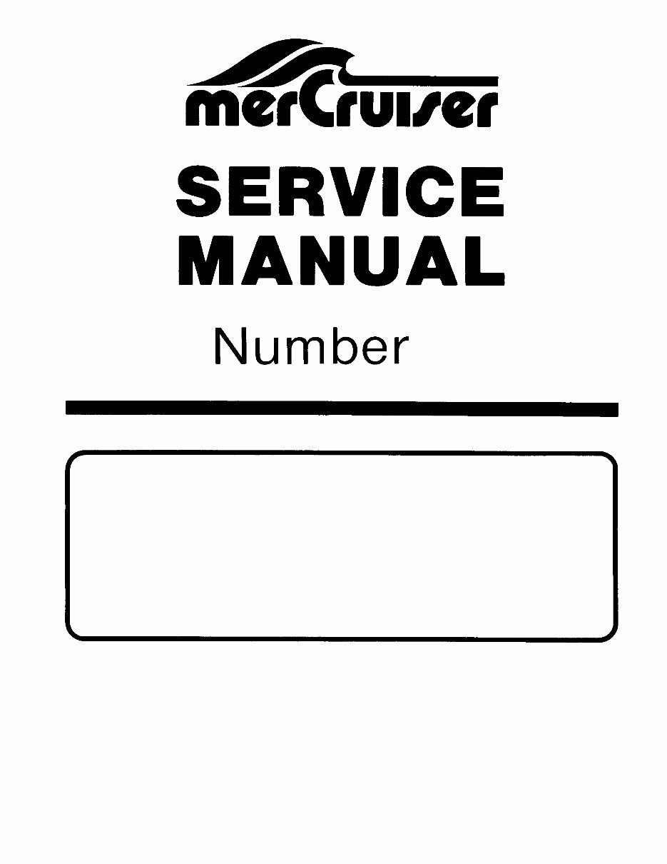 1996 Mercury MerCruiser 3.0L LX Inboard OEM Service & Repair Manual preview img 1