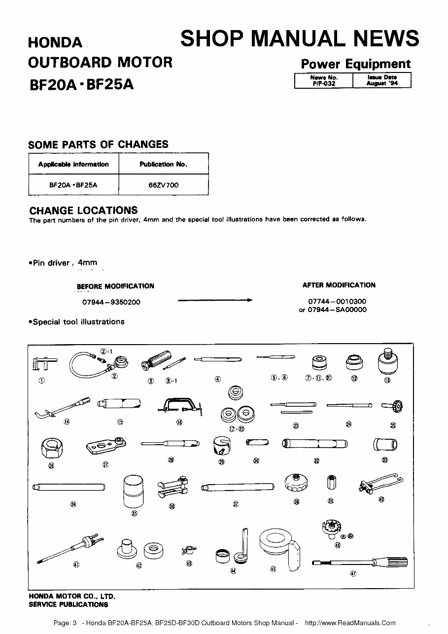 Honda Outboard Service Workshop and Repair Manual BF25D BF30D preview img 3