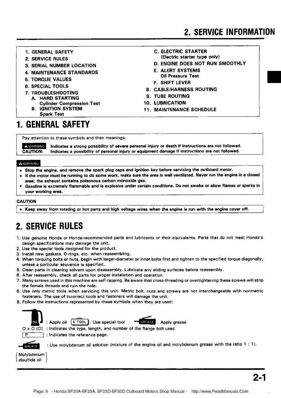 Honda Outboard Service Workshop and Repair Manual BF25D BF30D preview img 9
