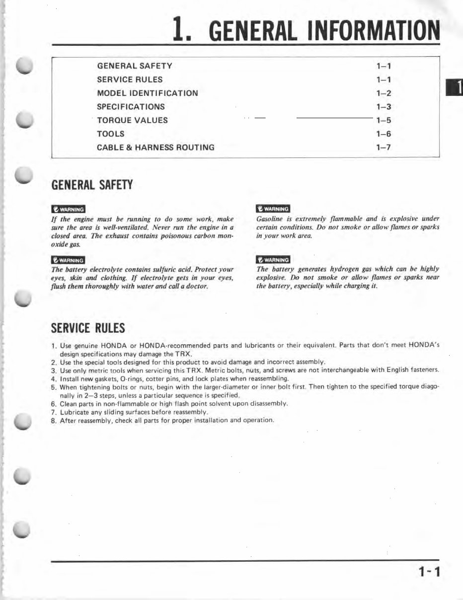 1985-1986 Honda TRX125 Repair Manual ATV preview img 4