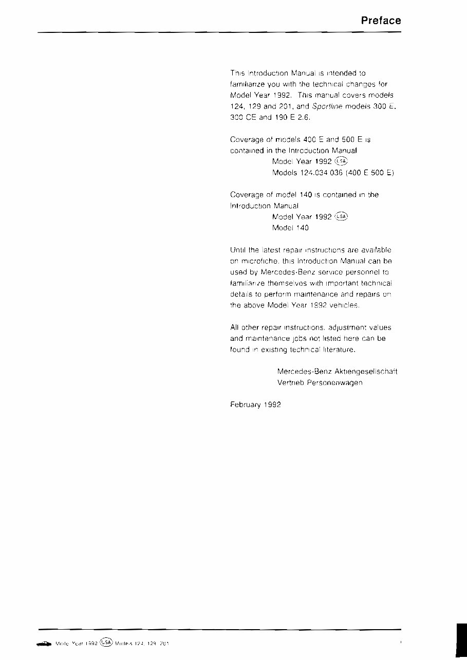 1993-1995 Mercedes-Benz 124 Wagon E320 3.2L Service & Repair Manual preview img 4