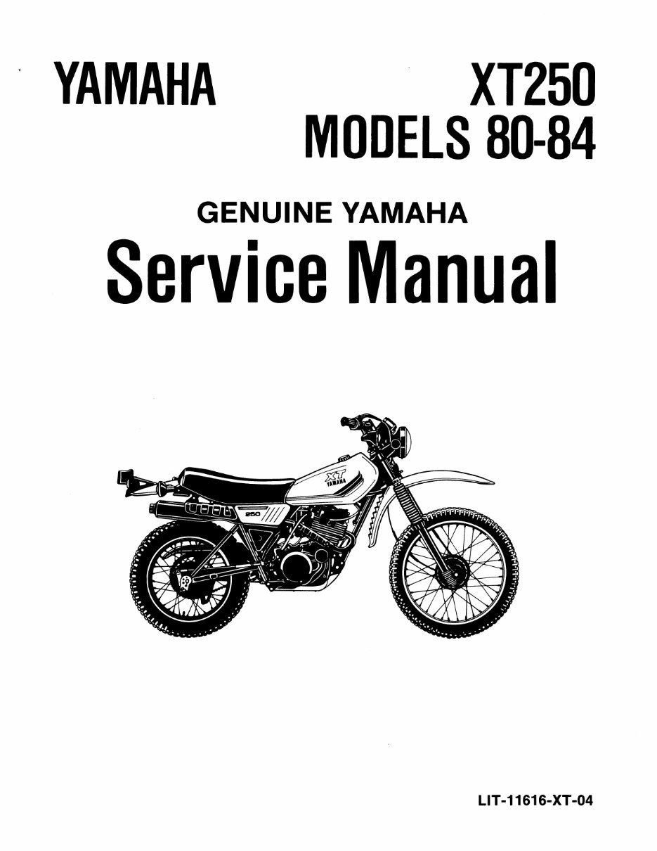 1980-1984 Yamaha XT250 OEM Service & Repair Manual | emanuals