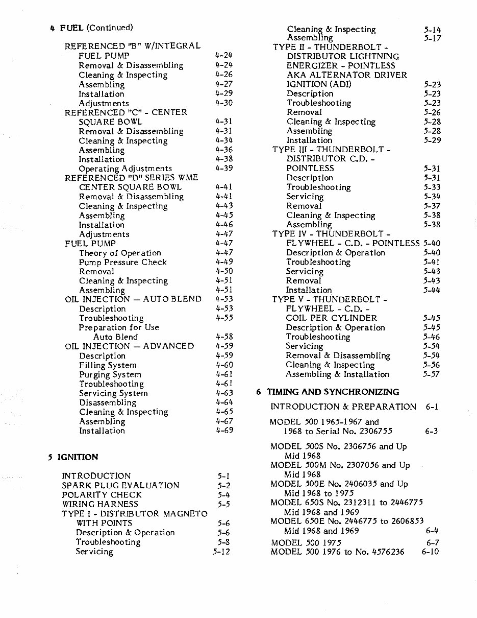 1965-1976 Mercury 65HP (650) 3/4-Cylinder Outboards OEM Service & Repair Manual preview img 3