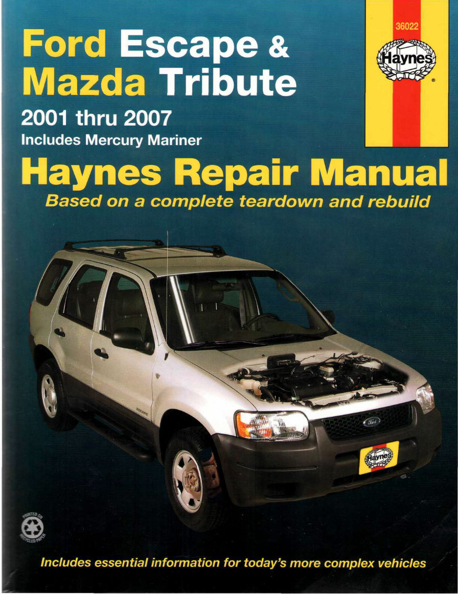 2001-2006 Mazda Tribute Service & Repair Manual preview img 1