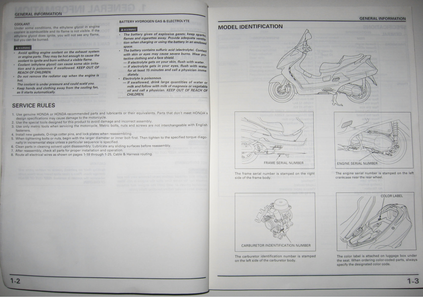HONDA FORESIGHT 250 FES250 Service Repair Workshop Manual preview img 3