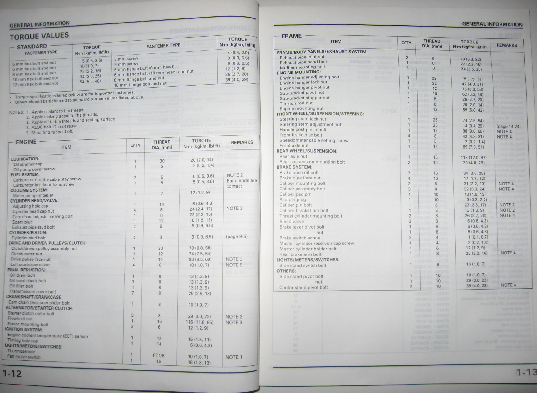 HONDA FORESIGHT 250 FES250 Service Repair Workshop Manual preview img 8