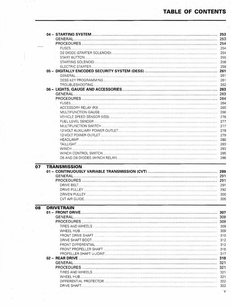 Can-Am Outlander Max 650 XT 2007-2010 Service Manual preview img 6