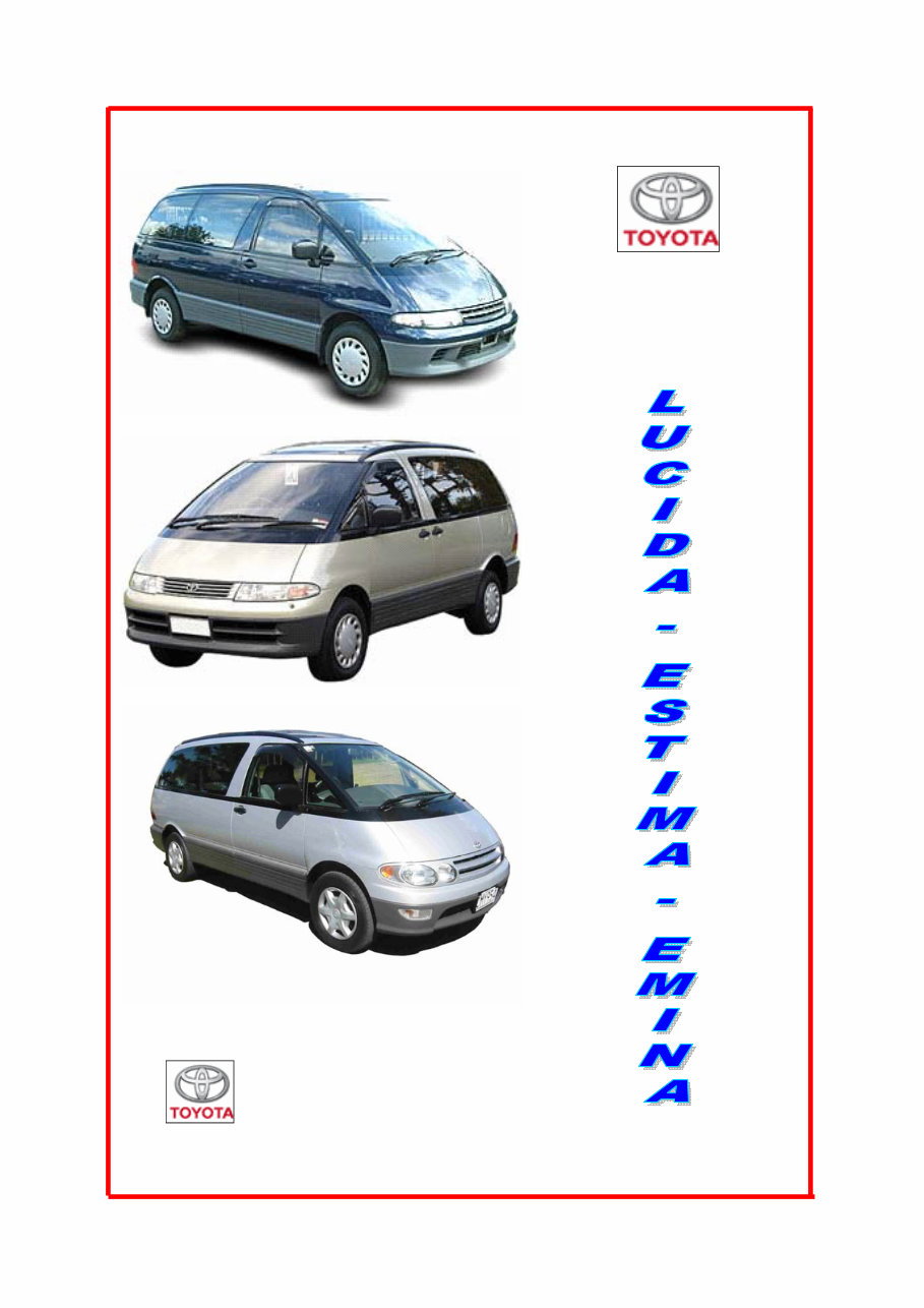 1990-1998 Toyota Estima / Emina / Lucida (UK) Owners Manual preview img 1