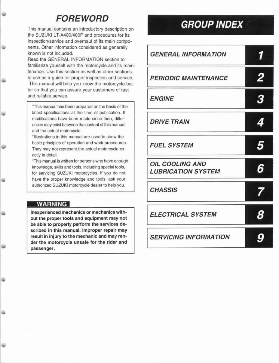 2002-2007 SUZUKI EIGER LT-A400 400F ATV Repair Manual preview img 3