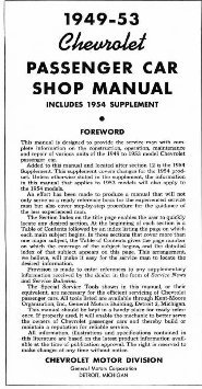 1949-1954 Chevrolet Passenger Cars Repair Manual preview img 1