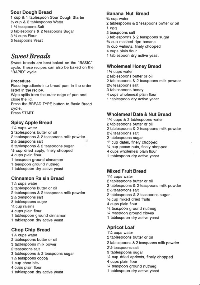 Black Decker Breadmaker Parts Model BMH200 Instruction Manual Recipes preview img 8