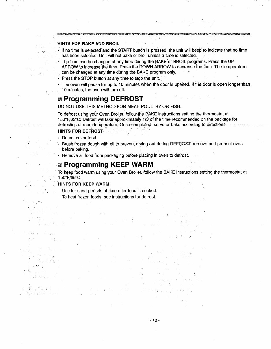 Toastmaster Toaster Oven Broiler Breadmaker Parts model 1139 instruction manual recipes preview img 10