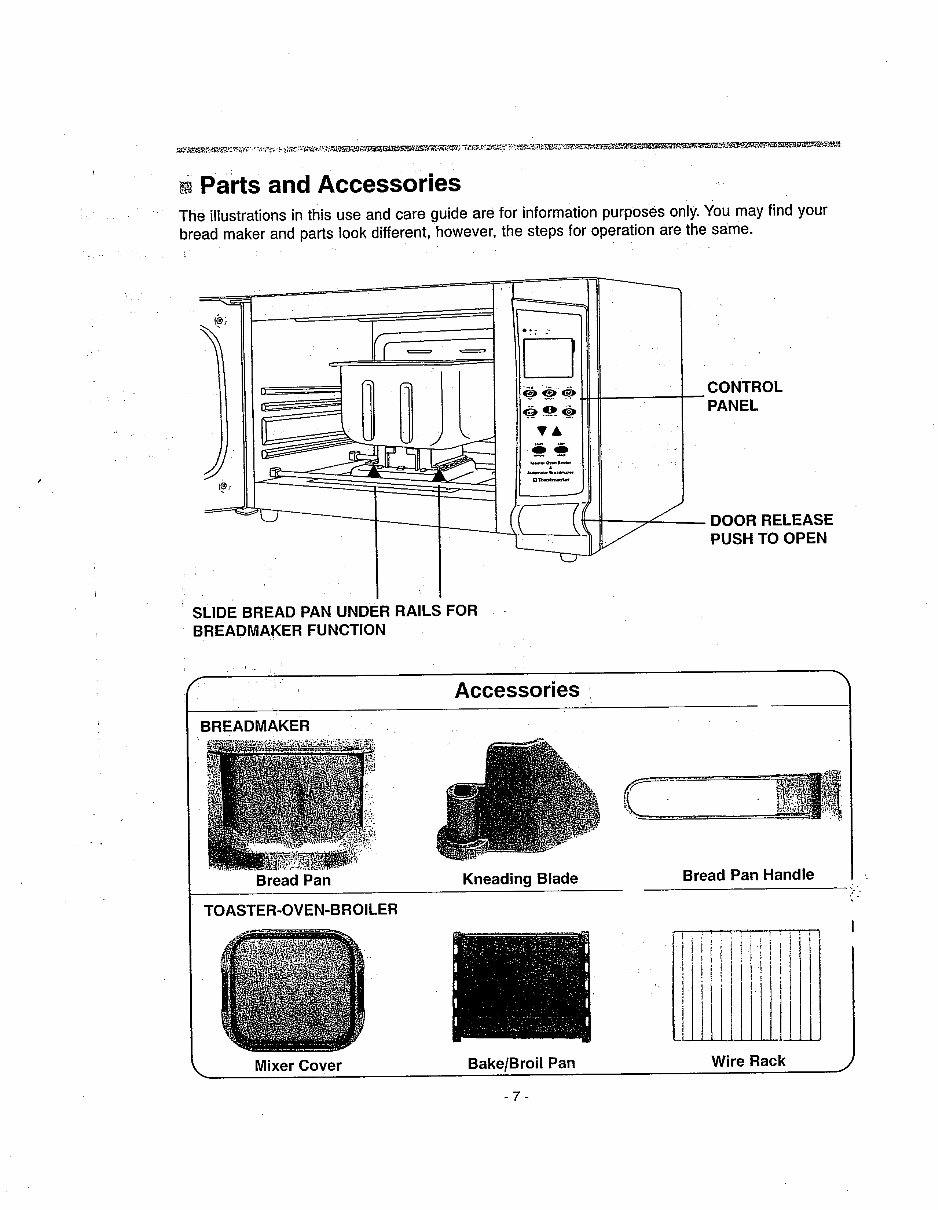 Toastmaster Toaster Oven Broiler Breadmaker Parts model 1139 instruction manual recipes preview img 7