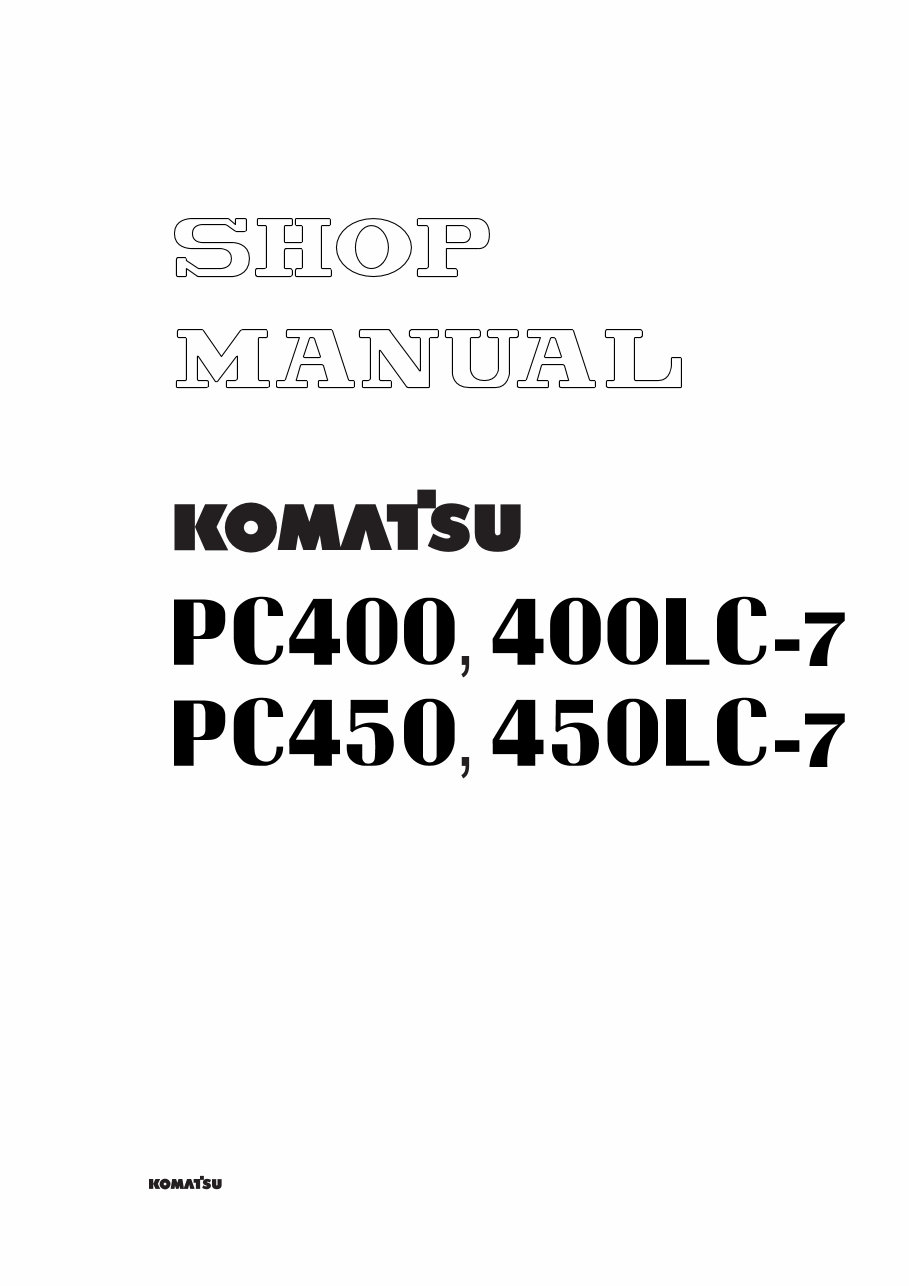 Komatsu PC400-7 manuals preview img 1
