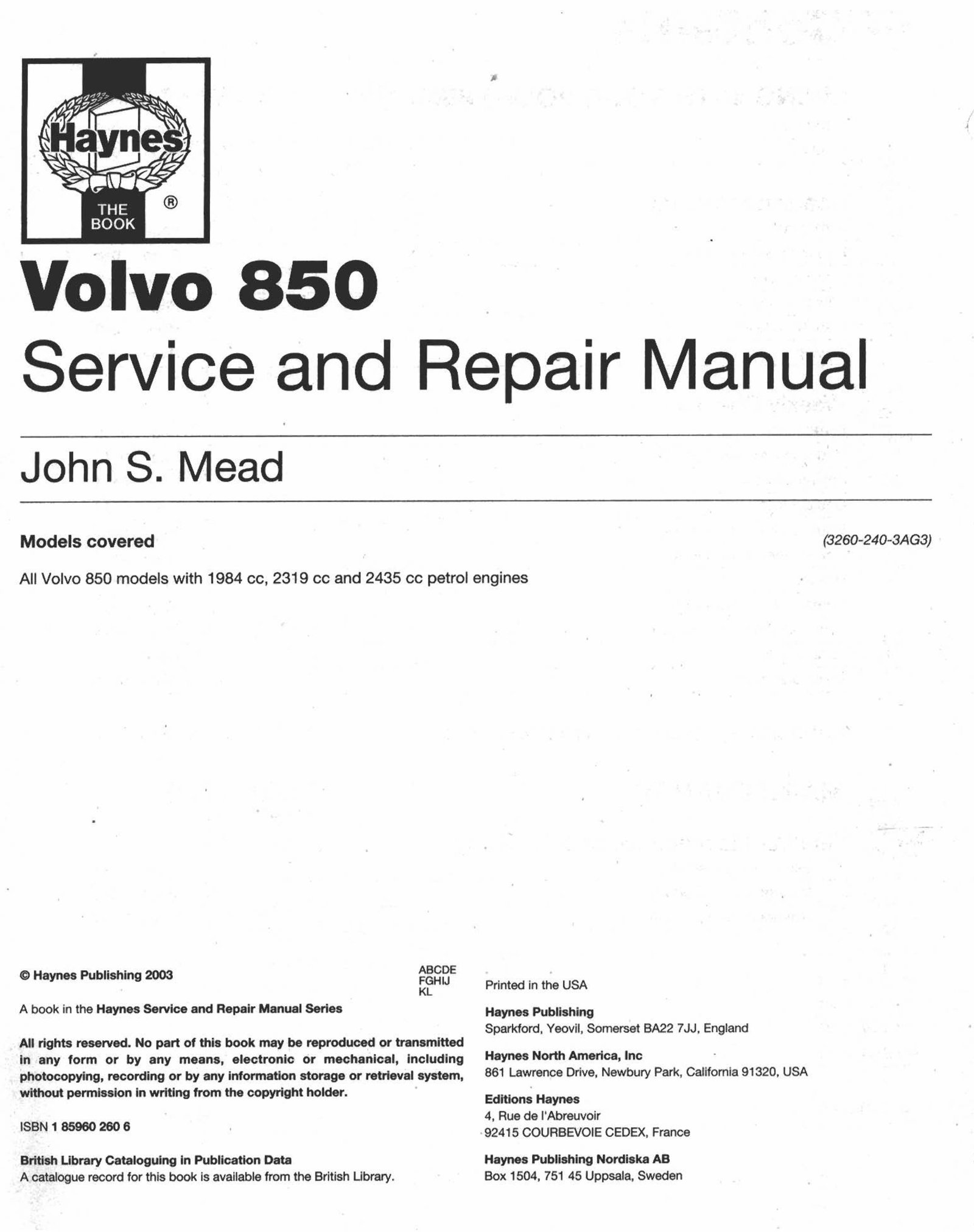 1992-1996 Volvo 850 (J-P Registration) Petrol Service & Repair Manual (177MB, Searchable, Printable, Bookmarked, iPad-rea by preview img 2