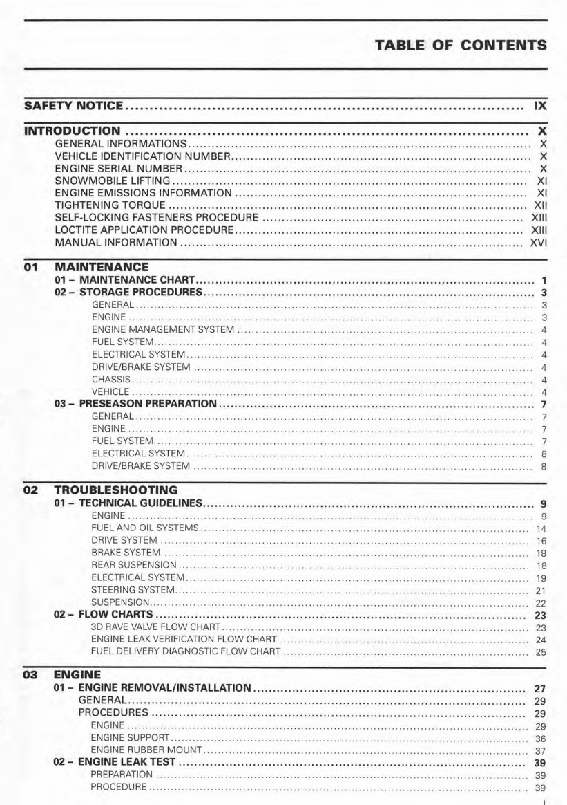 2008 Skidoo Rev XP snowmobile service repair manual preview img 1