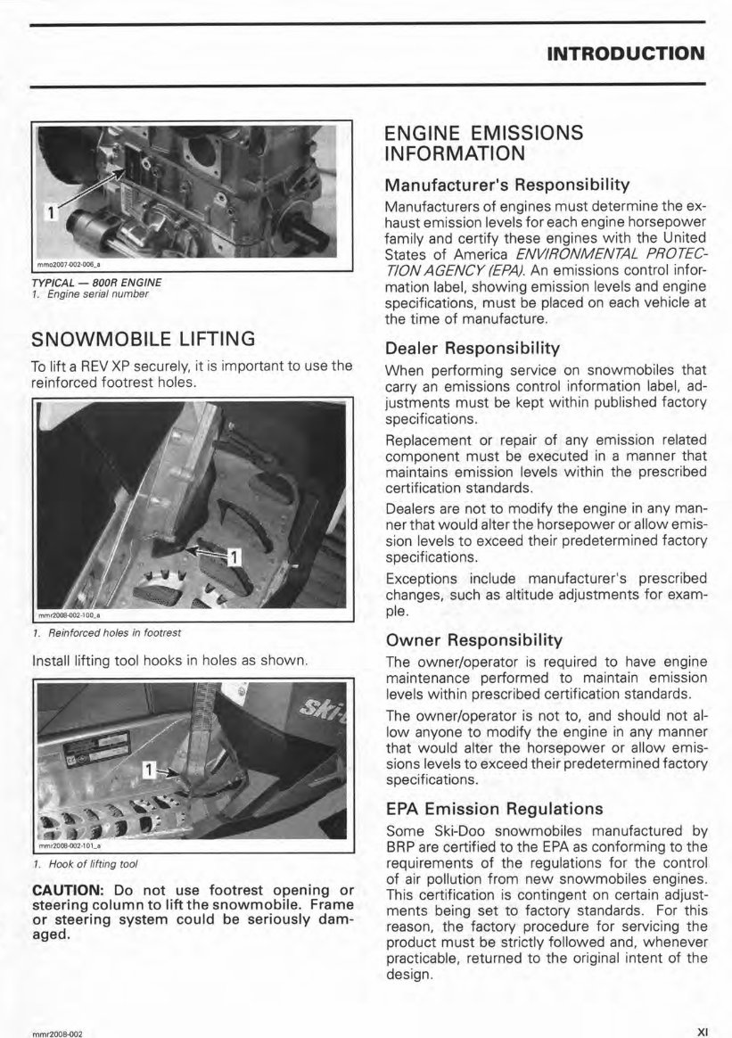 2008 Skidoo Rev XP snowmobile service repair manual preview img 10